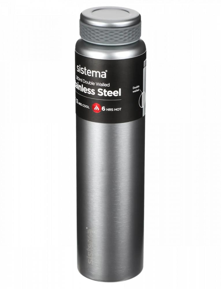 Sistema Chic Stainless Steel Silver Bottle 280 ml цена и фото