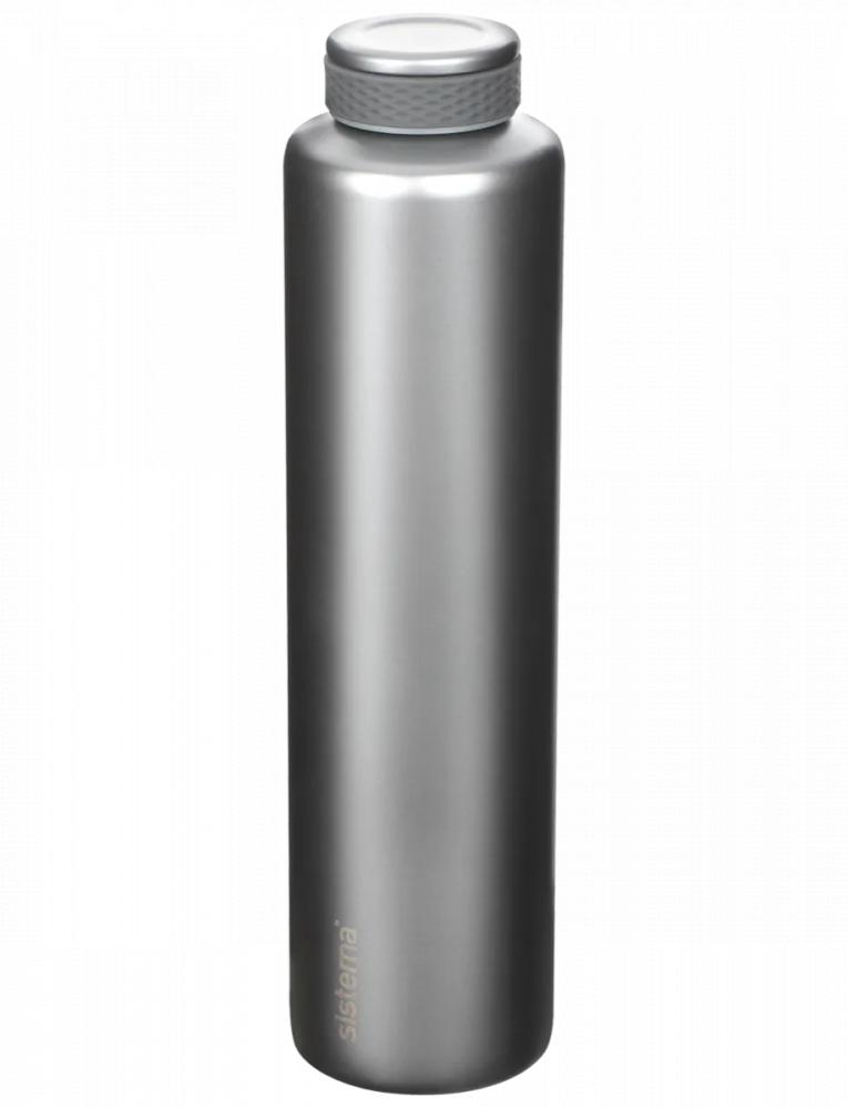 цена Sistema Chic Stainless Steel Silver Bottle 600 ml