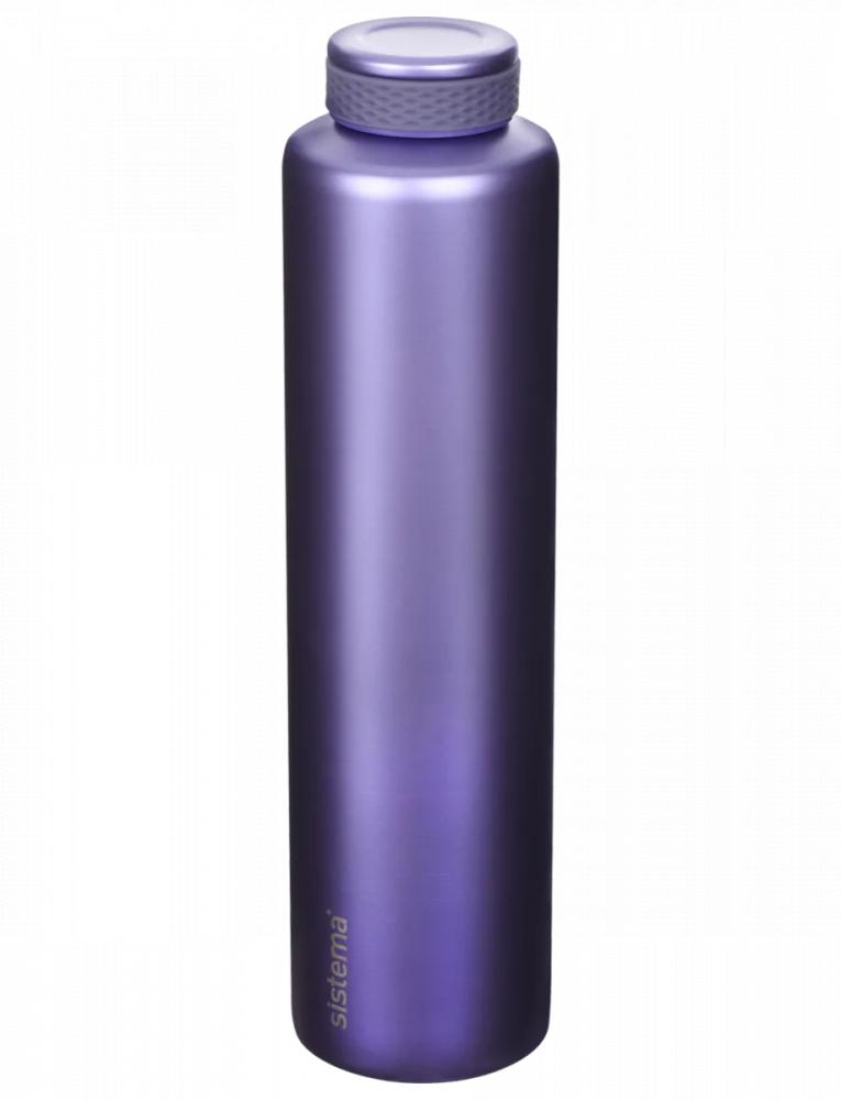 цена Sistema Chic Stainless Steel Purple Bottle 600 ml