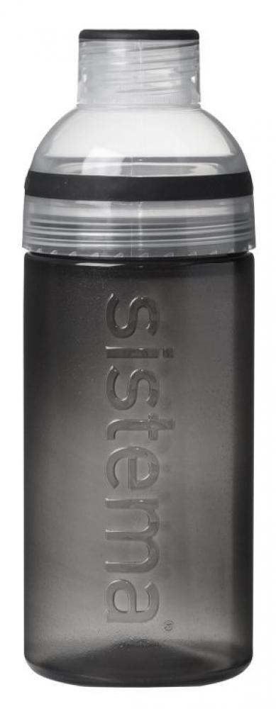 Sistema 580 ml Trio Water Bottle, Black sistema 1l square water bottle