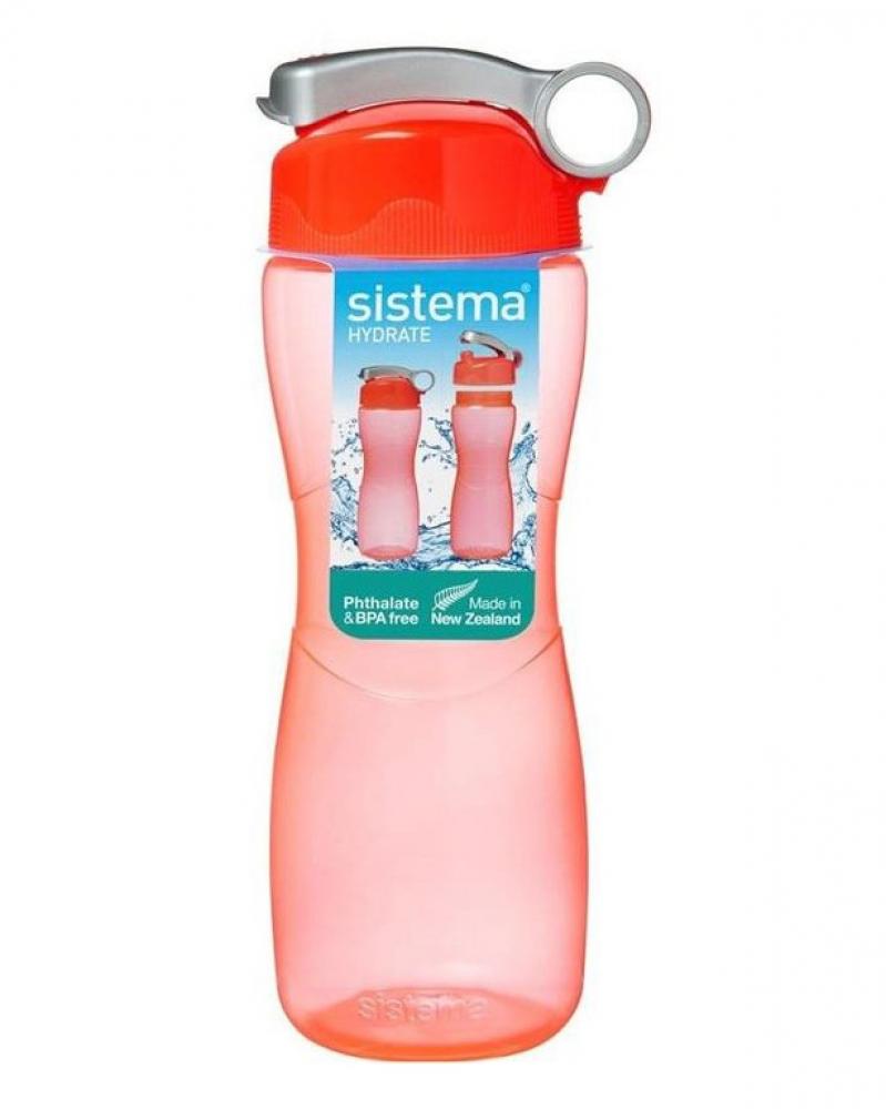 Sistema 645 ml Hourglass Water Bottle Orange dog water bottle attachment orange