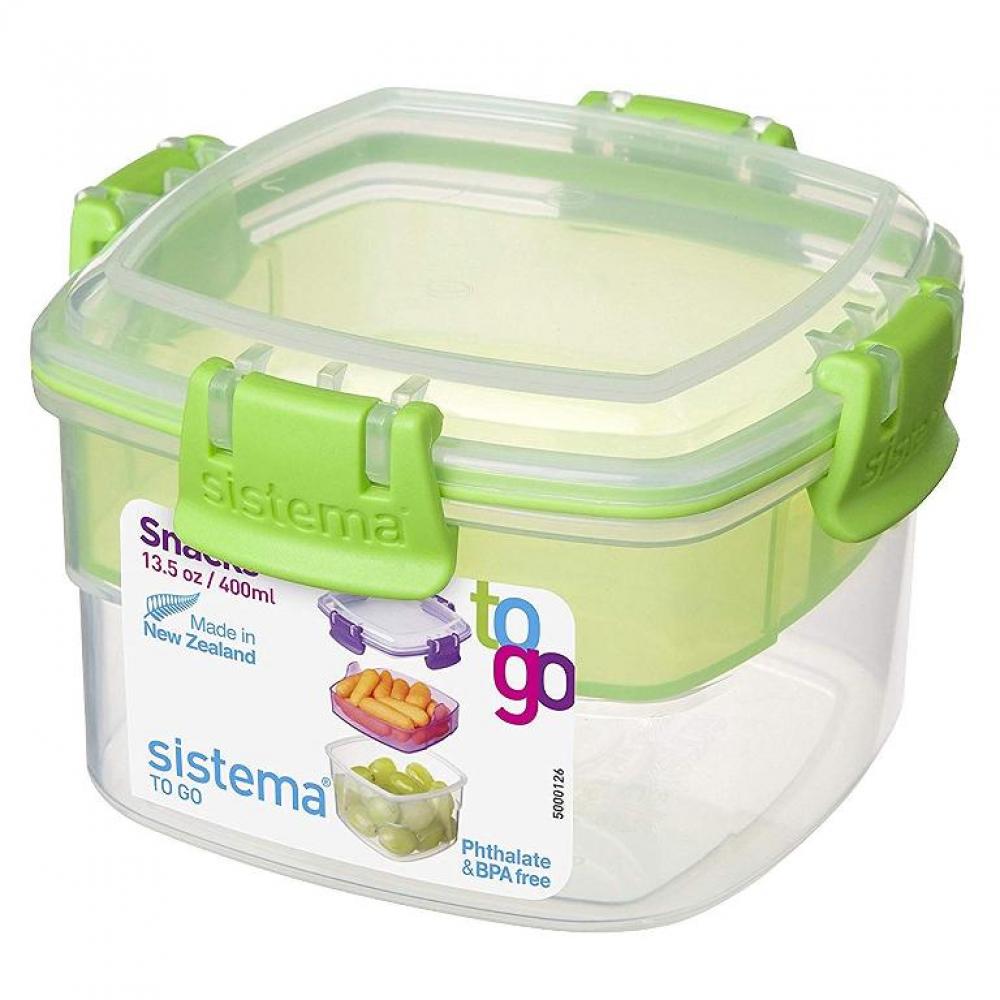 Sistema Snack To Go 400ML Green Clip sistema rectangular lunch colored 3 pack sw 400ml