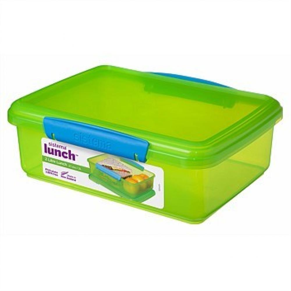 Sistema Lunch 2L Green sistema rectangular lunch colored 3 pack sw 200ml