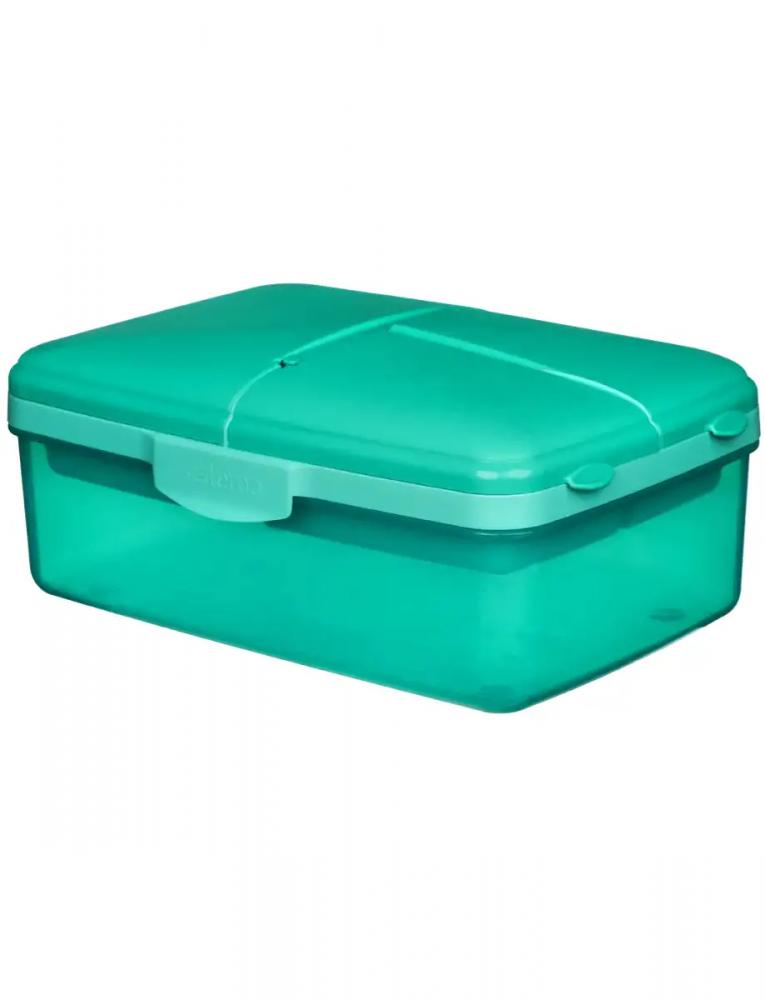 Sistema Slimline Quaddie Colored 1.5L Green 2 layer japanese food storage container wheat straw bento lunch box for school kids leak proof microwave dinnerware lunch box