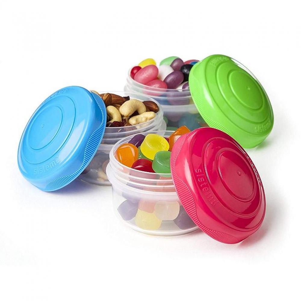 Sistema Mini Bites To Go 3Pack 130ML anti fall silicone baby safe dining plate one piece bpa free children dishes kids tableware toddle food snacks feeding bowls