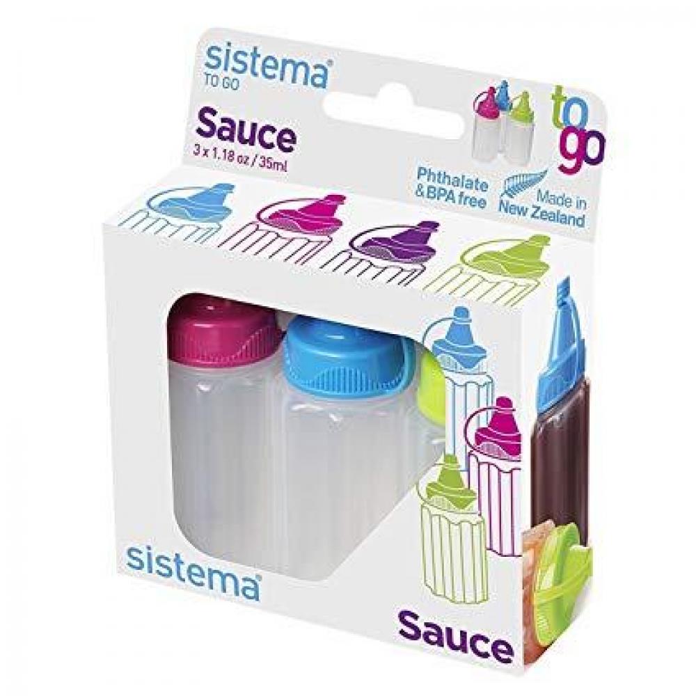 sistema snack capsule to go 515ml assorted 1 piece Sistema Sauce To Go 3 Pack 35ML