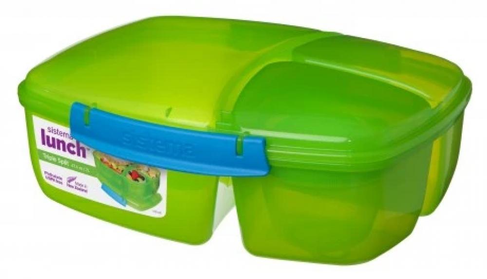Sistema Triple Split Lunch & Yogurt 2L Green контейнер sistema lunch plus 1 2л пластик