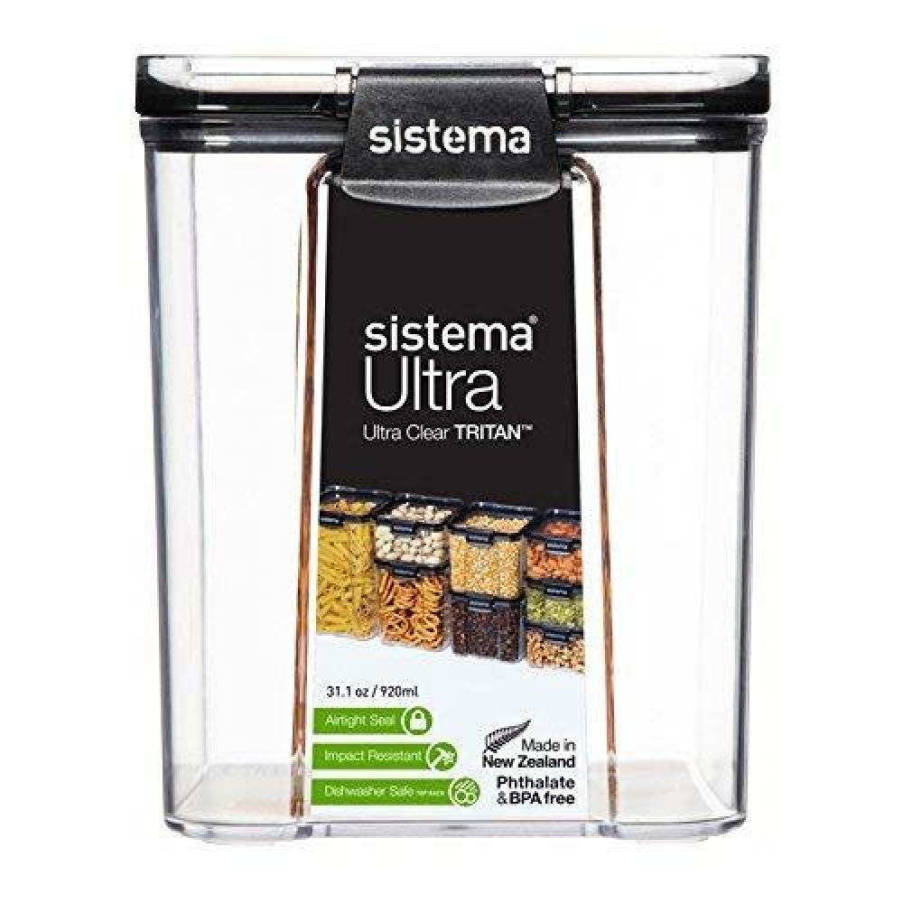 Sistema 920 ml Tritan Ultra Square microwave heating container student bento box plastic fresh keeping container food container thermal lunch box food box