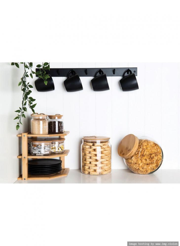 Little Storage Bamboo Glass Snack Jar little storage bamboo stackable organizer large