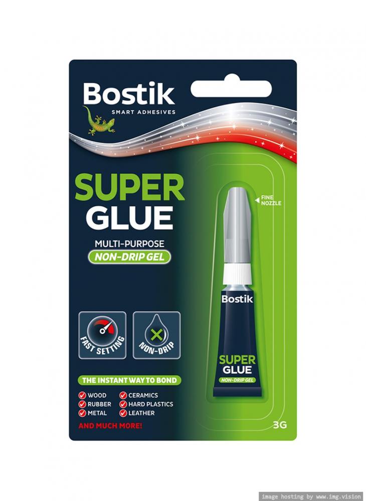Bostik 3g Super Glue Non Drip Gel 20g quick dry tacky glue universal super adhesive glue for metal wood plastic new arrival