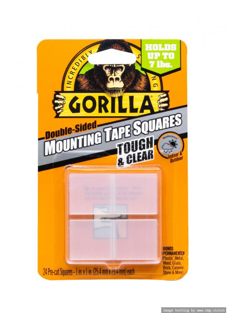 Gorilla Clear Mounting Tape Square rage of a gorilla