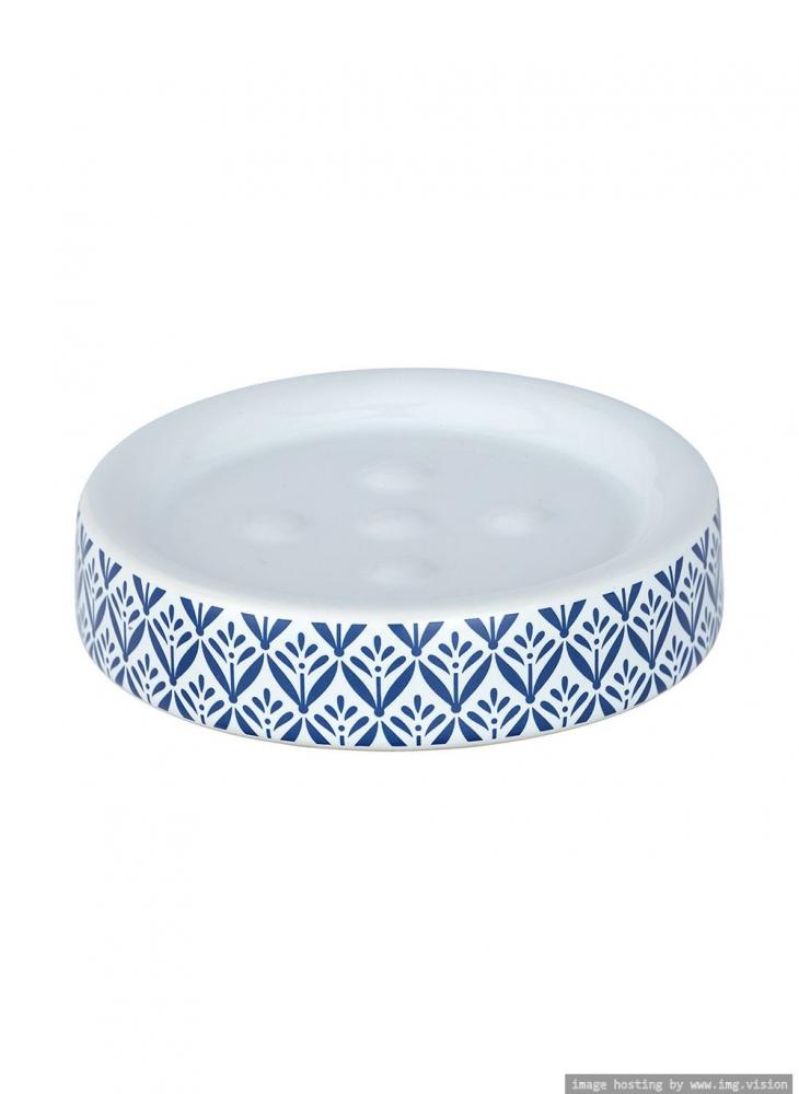 Wenko Ceramic Soap Dish Lorca Blau wenko ceramic soap dish polaris pastel blue
