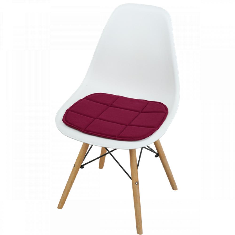 Micro Velour Chair Pillow, 38X39 cm, Burgundy stool cover round stool cover on the elastic band compacted 30 cm beige