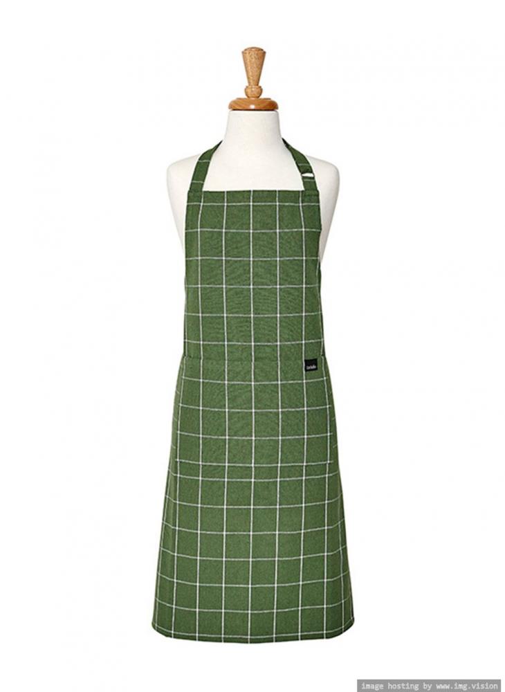 Ladelle Eco Check Green Apron 2020 new cute carrot kitchen apron for woman cotton linen bib home cooking baking bbq bib aprons cleaning tool