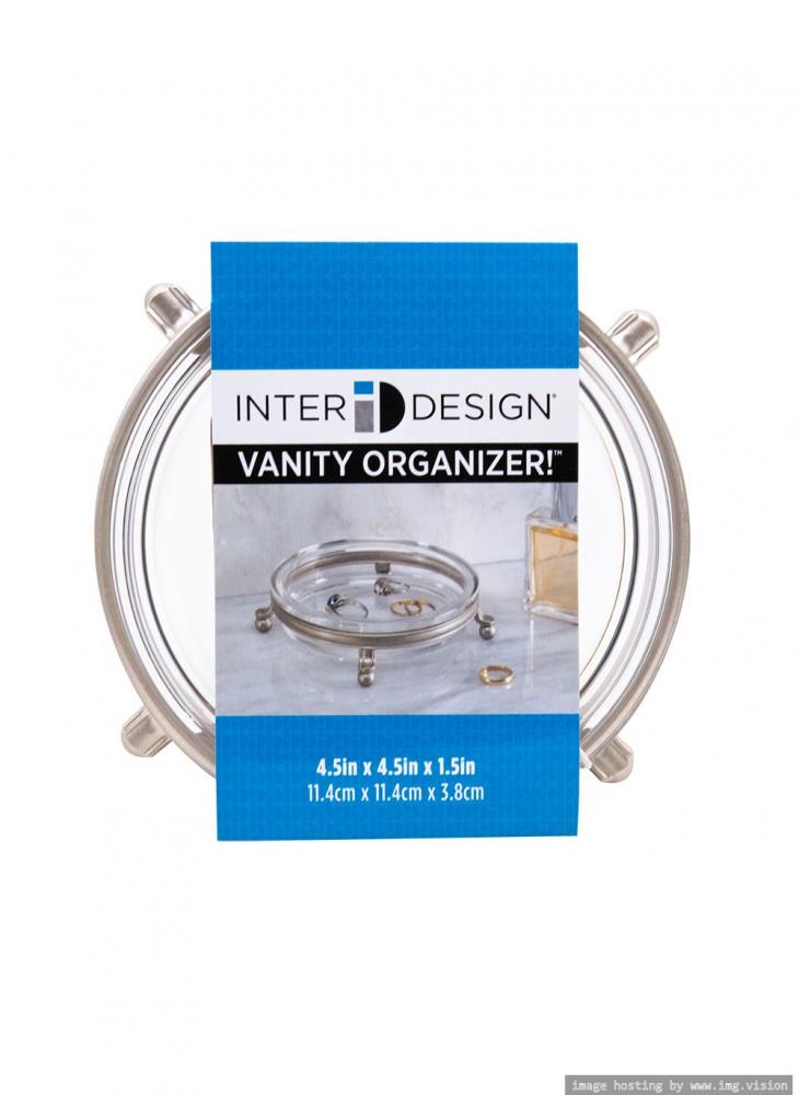 Inter design York Lyra Vanity Dish Satin & Clear