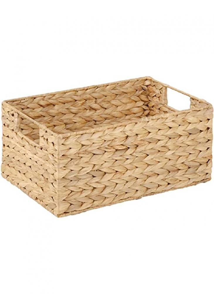 Homesmiths Natural Water Hyacinth Large Storage Bins 44 x 30 x 20 cm homesmiths extra large storage baskets white with liner 39 x 30 x 16 5 cm