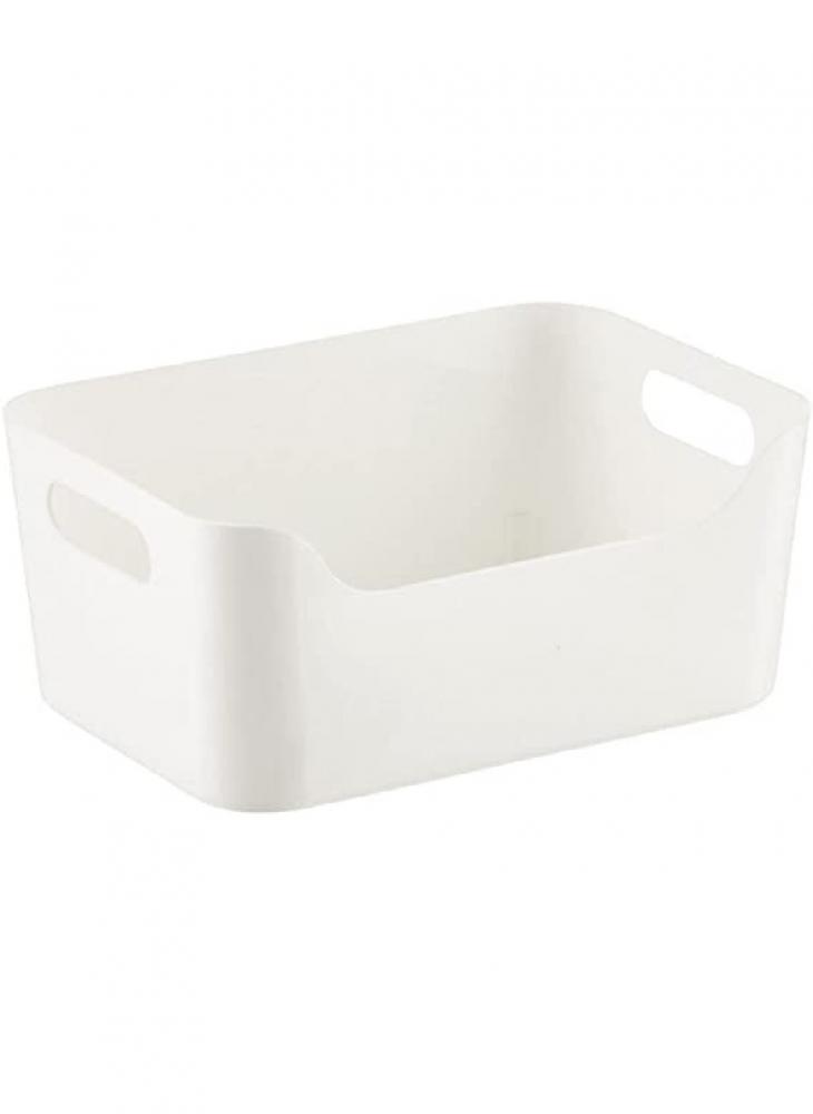 Homesmiths Multipurpose Storage Box Medium White homesmiths natural rattan storage bins with handles medium