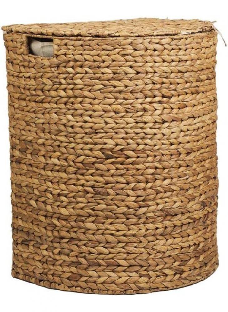 Homesmiths Water Hyacinth Half Moon With Liner Natural 51 x. 35.5 x H61 cm homesmiths small water hyacinth basket with hole handles 30 x 20 x h15 cm
