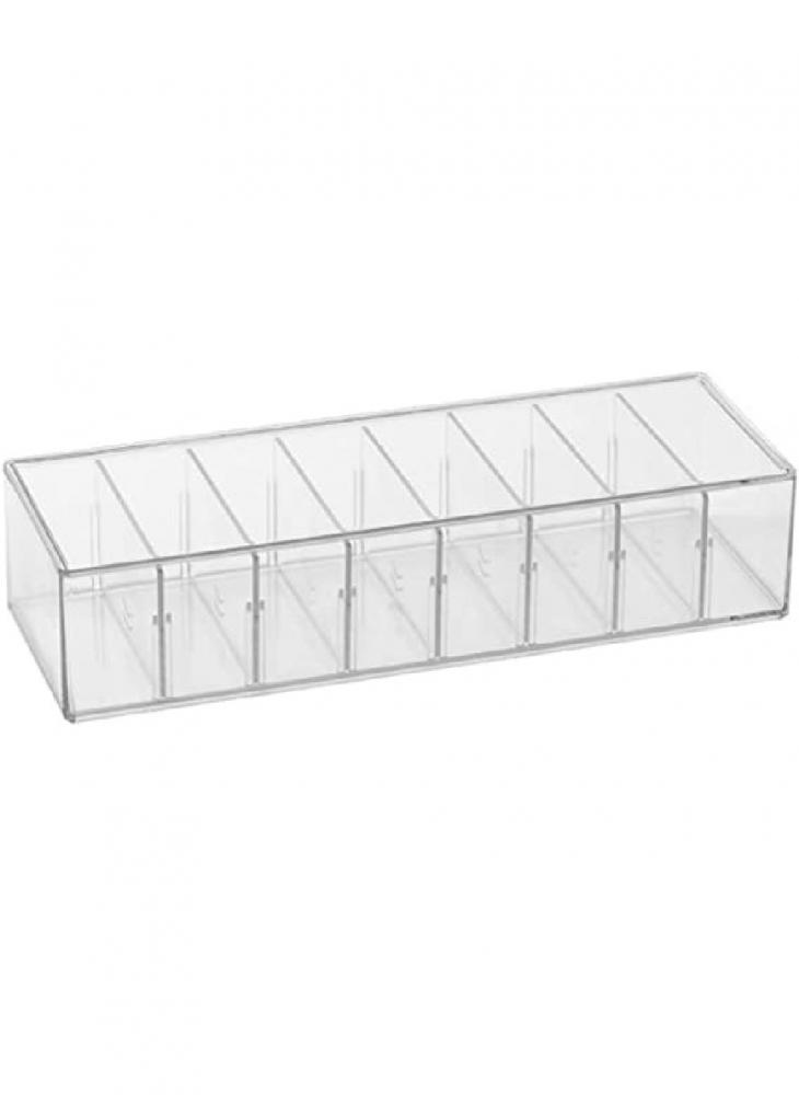 Homesmiths Storage Bin with Divider & Lid 26.6 x 9 x 58 cm keyway organize storage box extra large clear