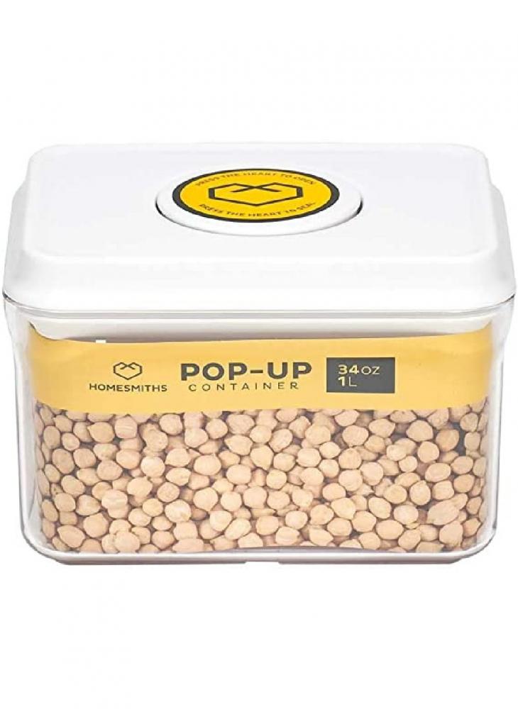 Homesmiths Pop-up 1 Liter Rectangle Food Container homesmiths pop up 1 liter round food container
