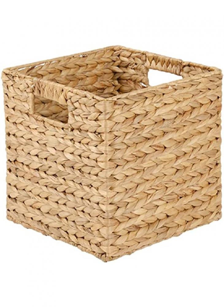 Homesmiths Water Hyacinth Basket with Iron Frame 26.5 x 26.5 x 26.5 cm homesmiths large water hyacinth basket with rattan handles 38 x 27 x h14 cm