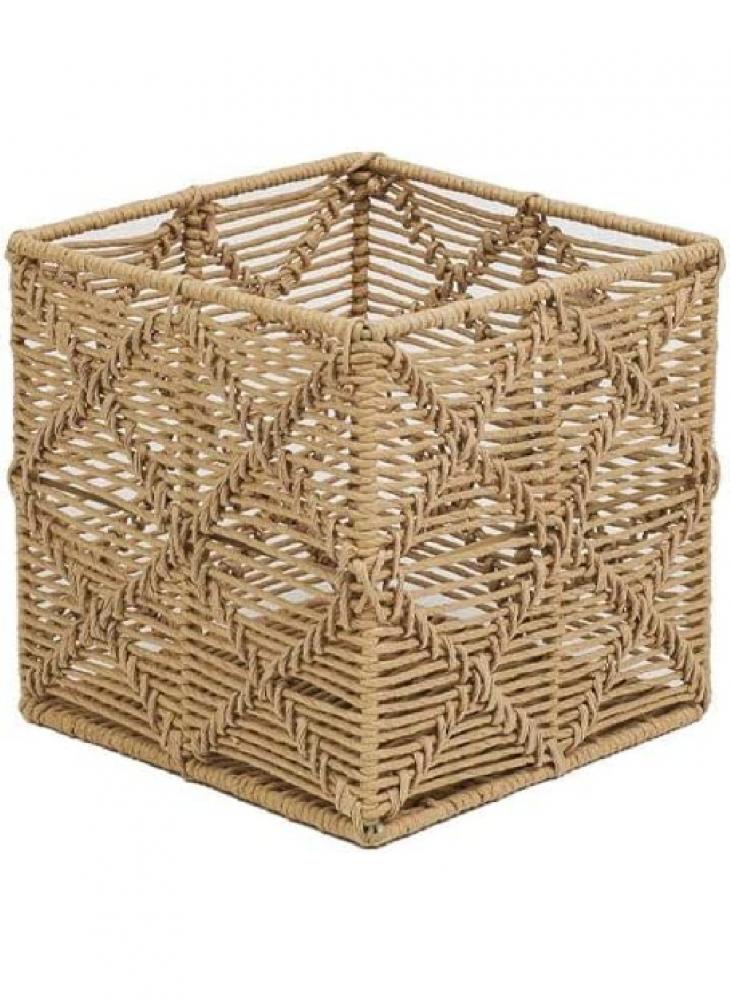 Homesmiths Small Square Paper Rope Basket Natural 25 x 25 x H25 cm homesmiths small square paper rope basket natural 25 x 25 x h25 cm