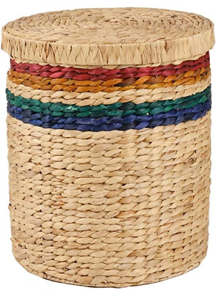 homesmiths large laundry hamper with handle 46 x 34 x 57 cm “ brown Homesmiths Water Hyacinth Storage Hamper Large Dia-38 x 41cm