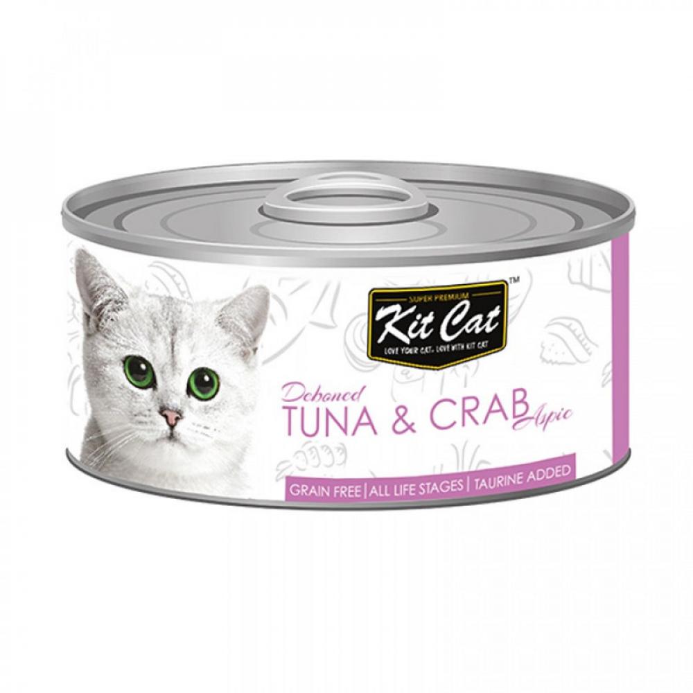KitCat Tuna \& Crab - CAN - BOX - 24*80g pettric original taste adult cat grain free tuna