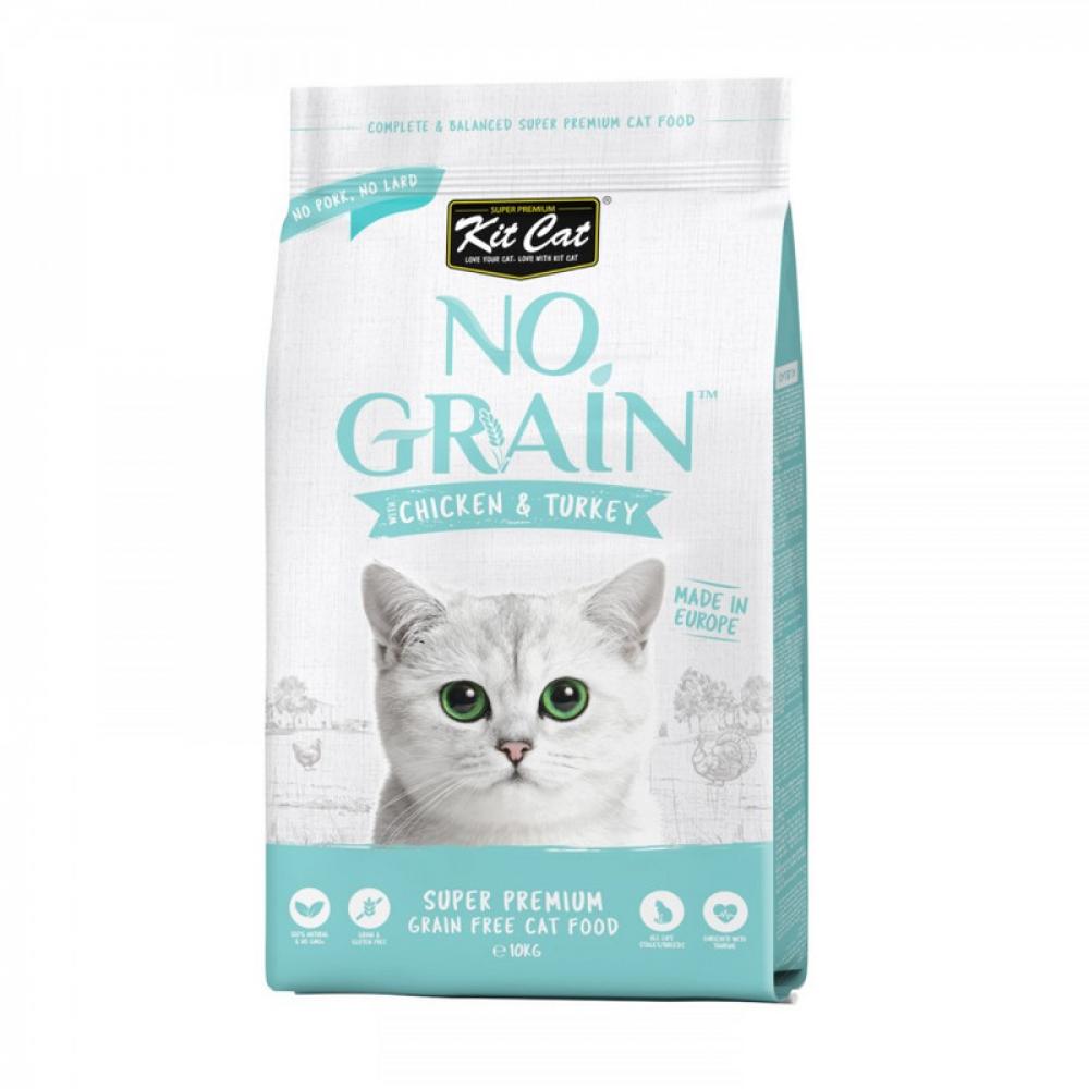 KitCat Super Premium Adult Cat No Grain - Chicken \& Turkey - 10KG цена и фото