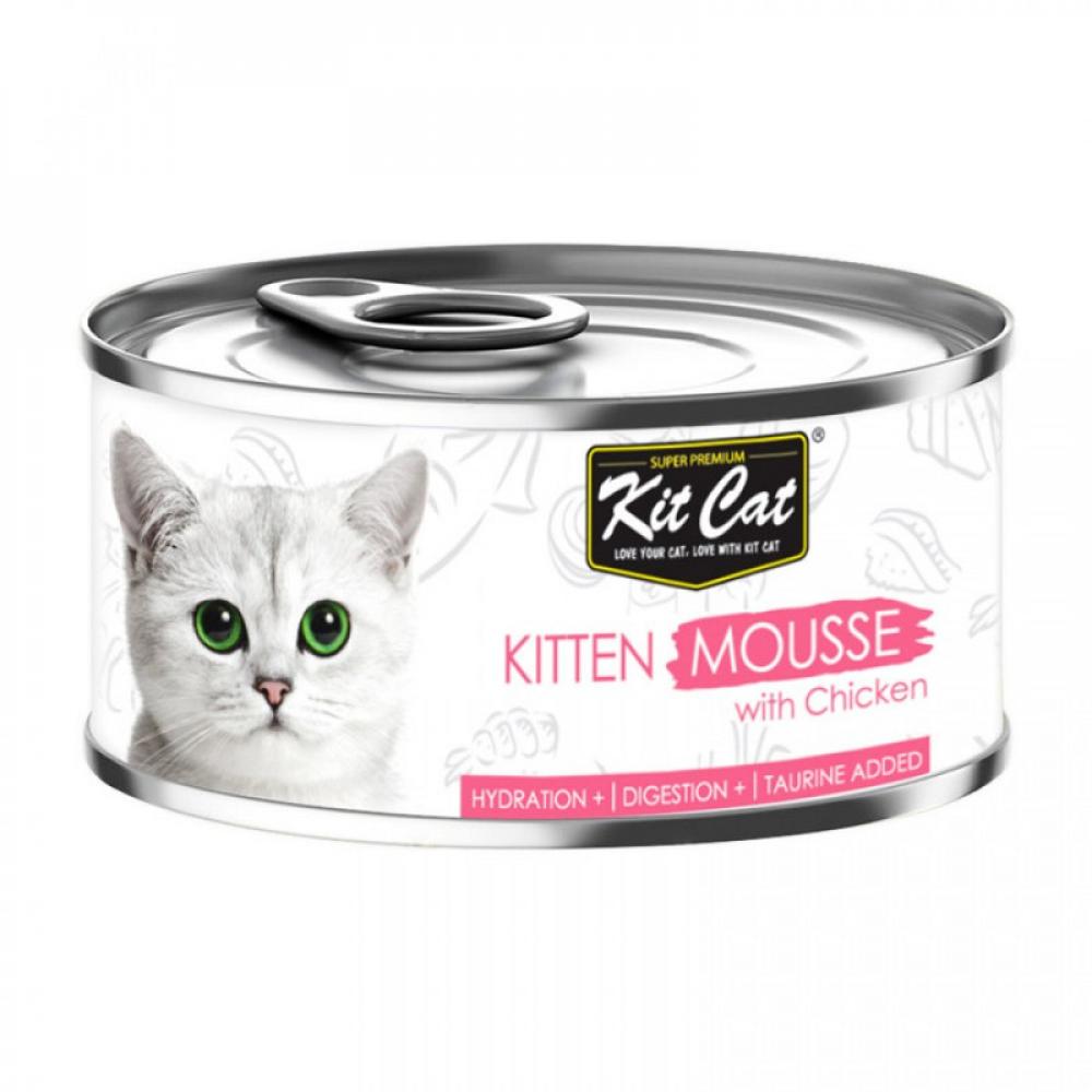 KitCat Kitten Mousse - Chicken - CAN - 80g kitcat kitten mousse tuna can box 24 80g