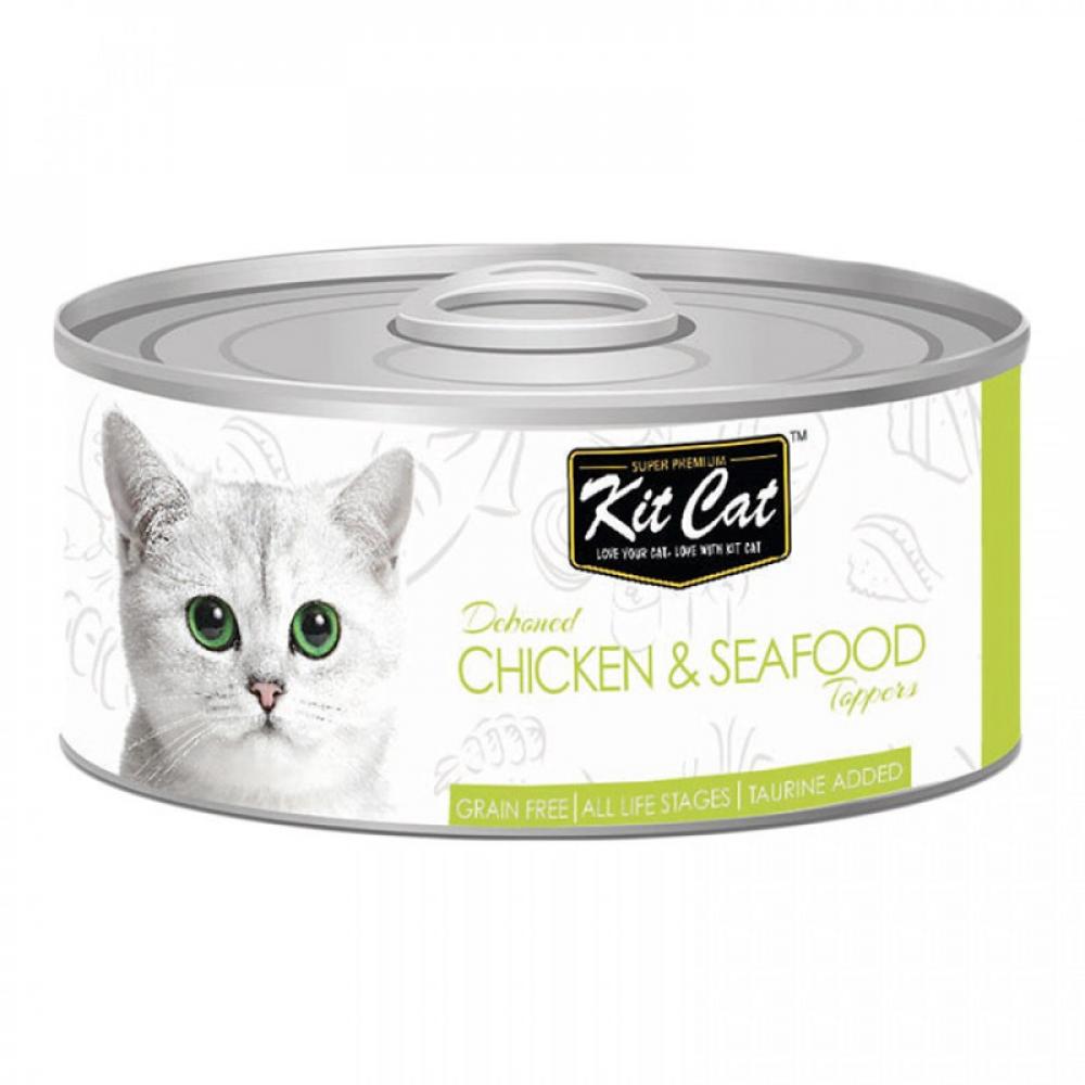 цена KitCat Chicken \& Seafood - CAN - BOX - 24*80g