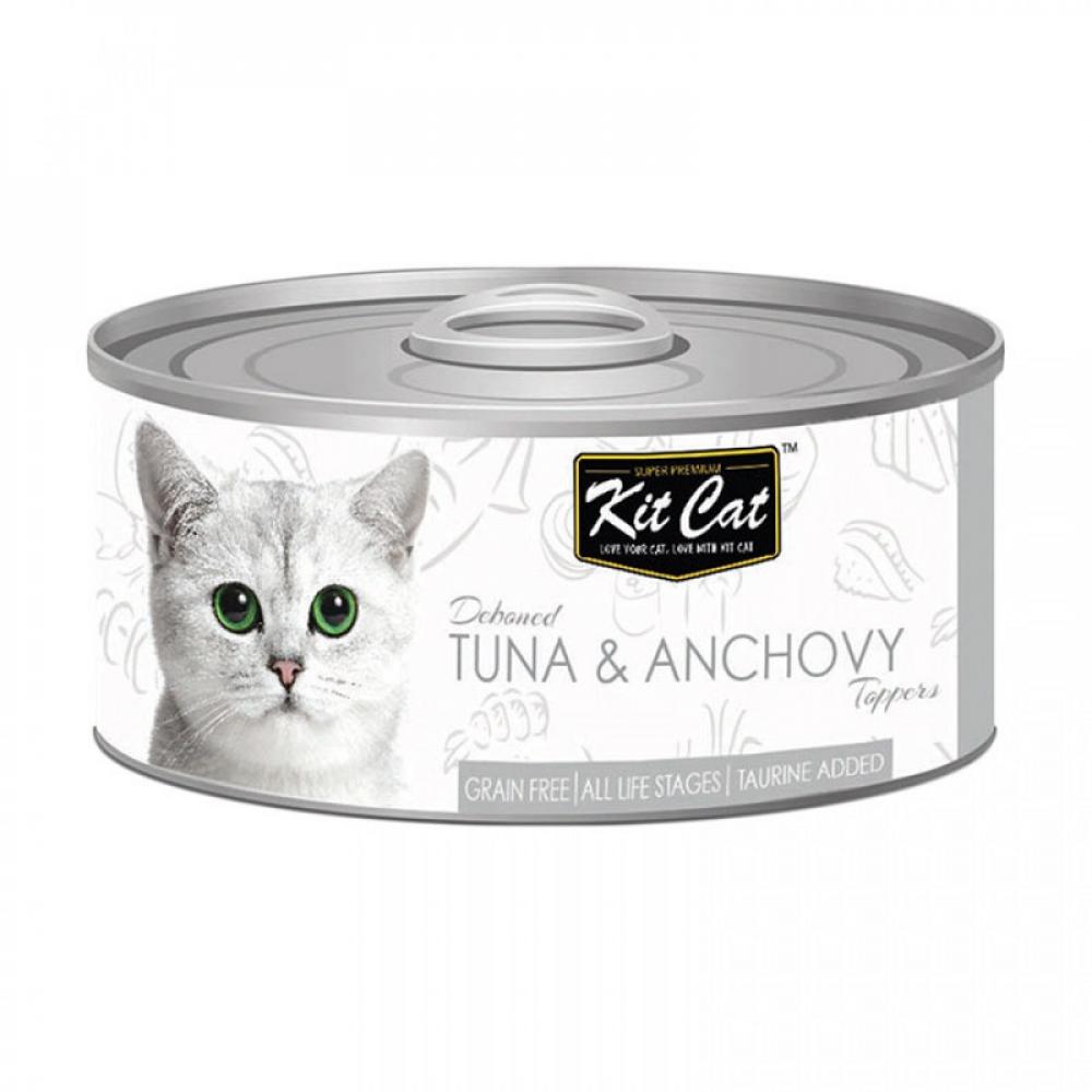 KitCat Cat - Tuna \& Anchovy - CAN - 80g kitcat kitten mousse tuna can box 24 80g