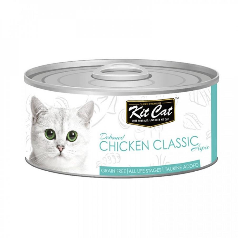KitCat Cat - Chicken Classic - CAN - 80g kitcat chicken and fiber hairball 40 x 15 g