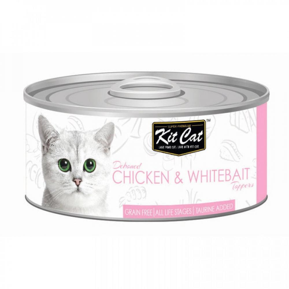 KitCat Cat - Chicken \& Whitebait - CAN - 80g kitcat cat complete cuisine chicken classic in broth can 150g
