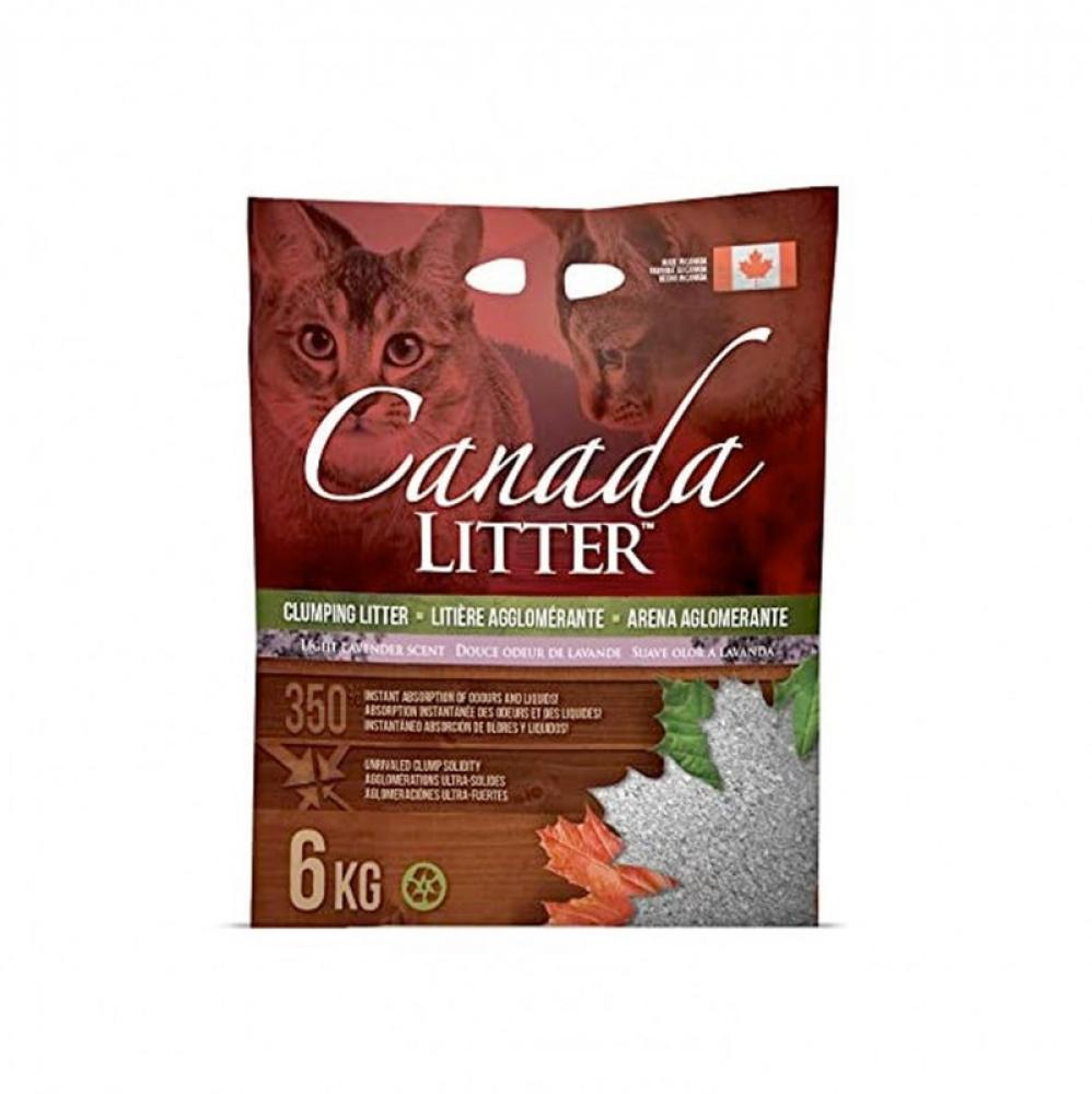 Canada Cat Litter - Lavender - Clumping - 6kg kitcat soya cat litter clumping charcoal 7l