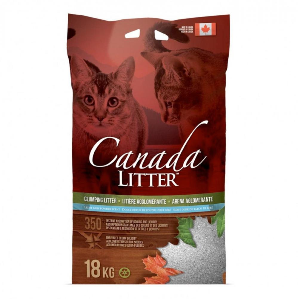 Canada Cat Litter - Baby Powder - Clumping - 18kg цена и фото
