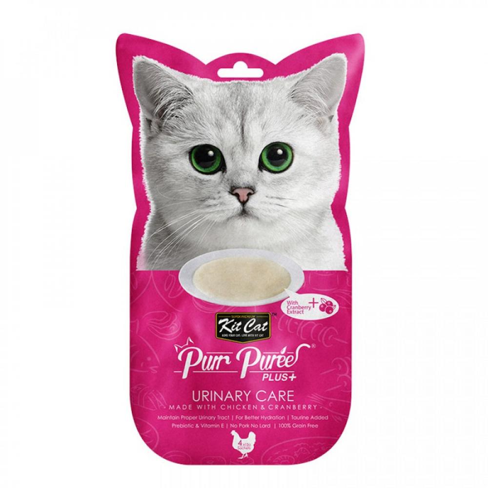 kitcat puree collagen care chicken 4 x 15 g KitCat Urinary Care Chicken and Cranberry - 4 x 15 g
