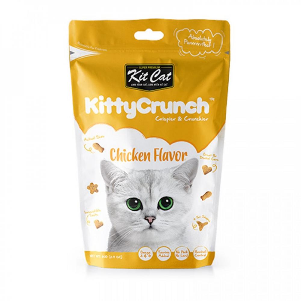 KitCat Kitty Crunch - Chicken - 60 g trixie cat treats premio chicken mini sticks with rice 1 7 oz 50 g