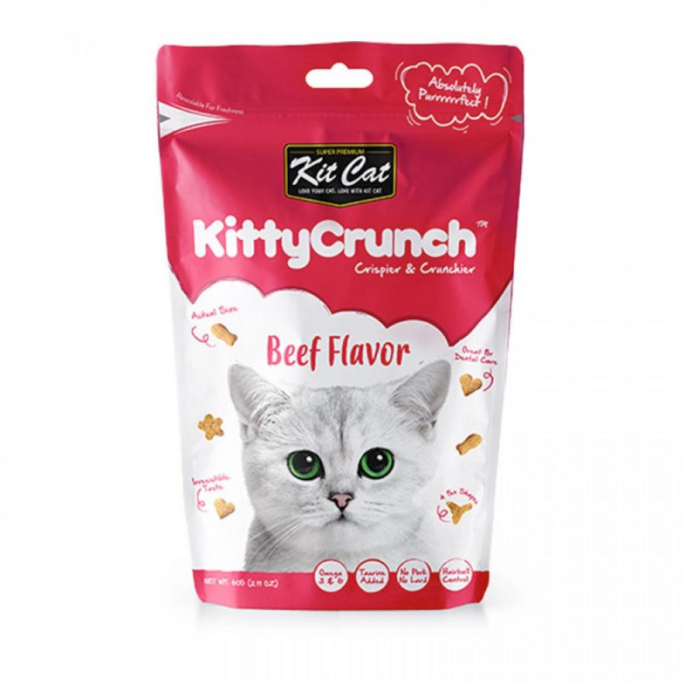 KitCat Kitty Crunch - Beef - 60 g витамин d3 vitafusion extra strength gummy strawberry flavored bone and immune system support 120шт