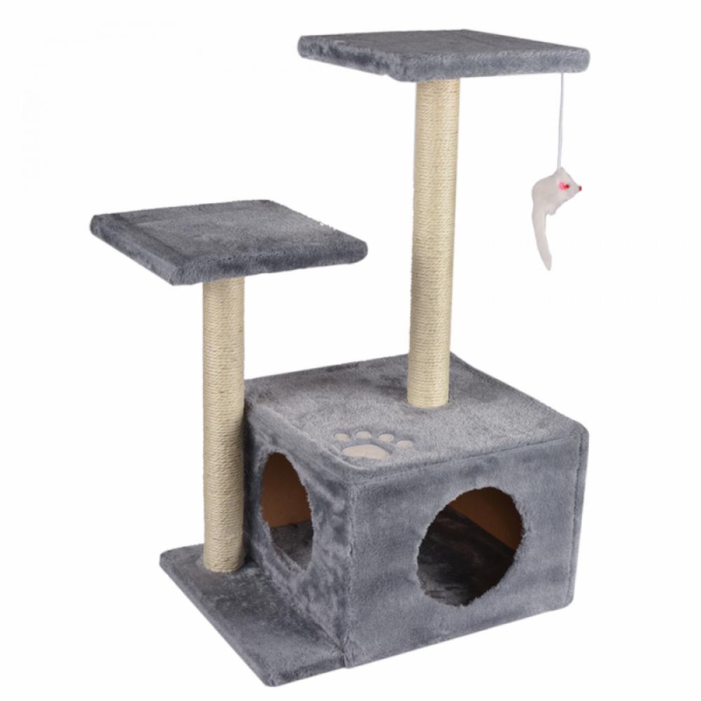 tiny cabins and tree houses for shelter lovers M-Pets Ranak Cat Tree - Gray - S