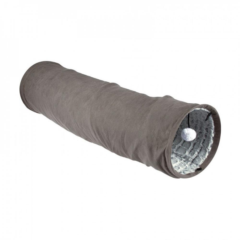 M-Pets Snake Suede Cat Tunnel - Grey sidney tunnel cat toy grey