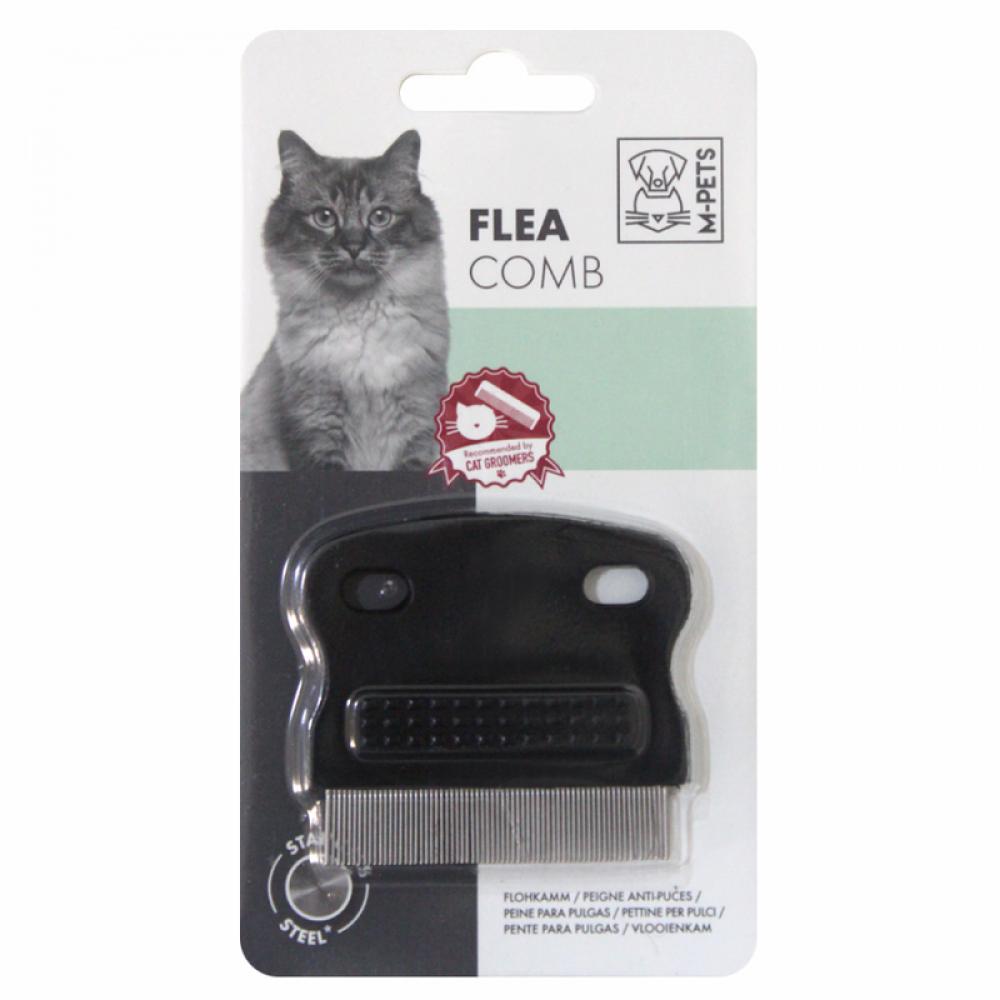 M-Pets - Flea Comb - Black - S 1pcs stainless steel needle comb anti static flea pet supplies comb fine tooth stainless steel needle flea comb cat and dog comb