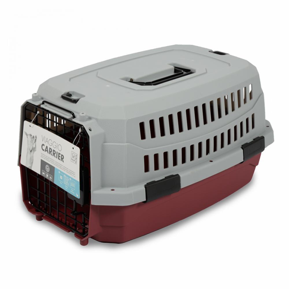 M-Pet Viaggio Carrier - Red\/Gray - XS m pets giro pet carrier grey whitepink s