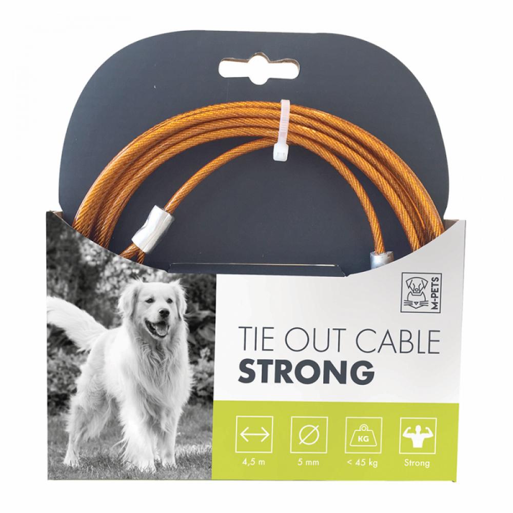 M-Pet Tie out Cable - Orange - 4.5m terminator cable tie black tct 4 8x400