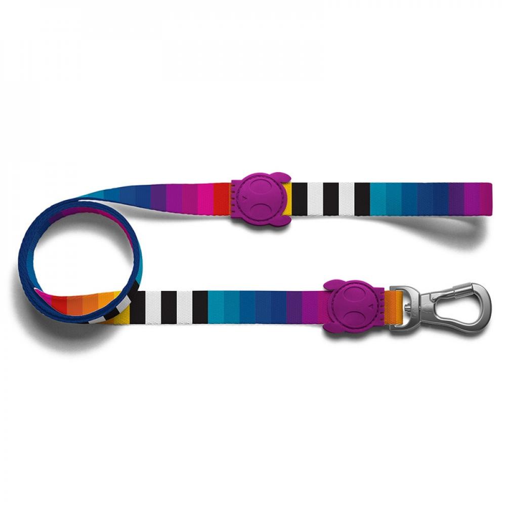 Zee.Dog Prisma Leash - Mix Purple - L zee dog patagonia leash black mix l