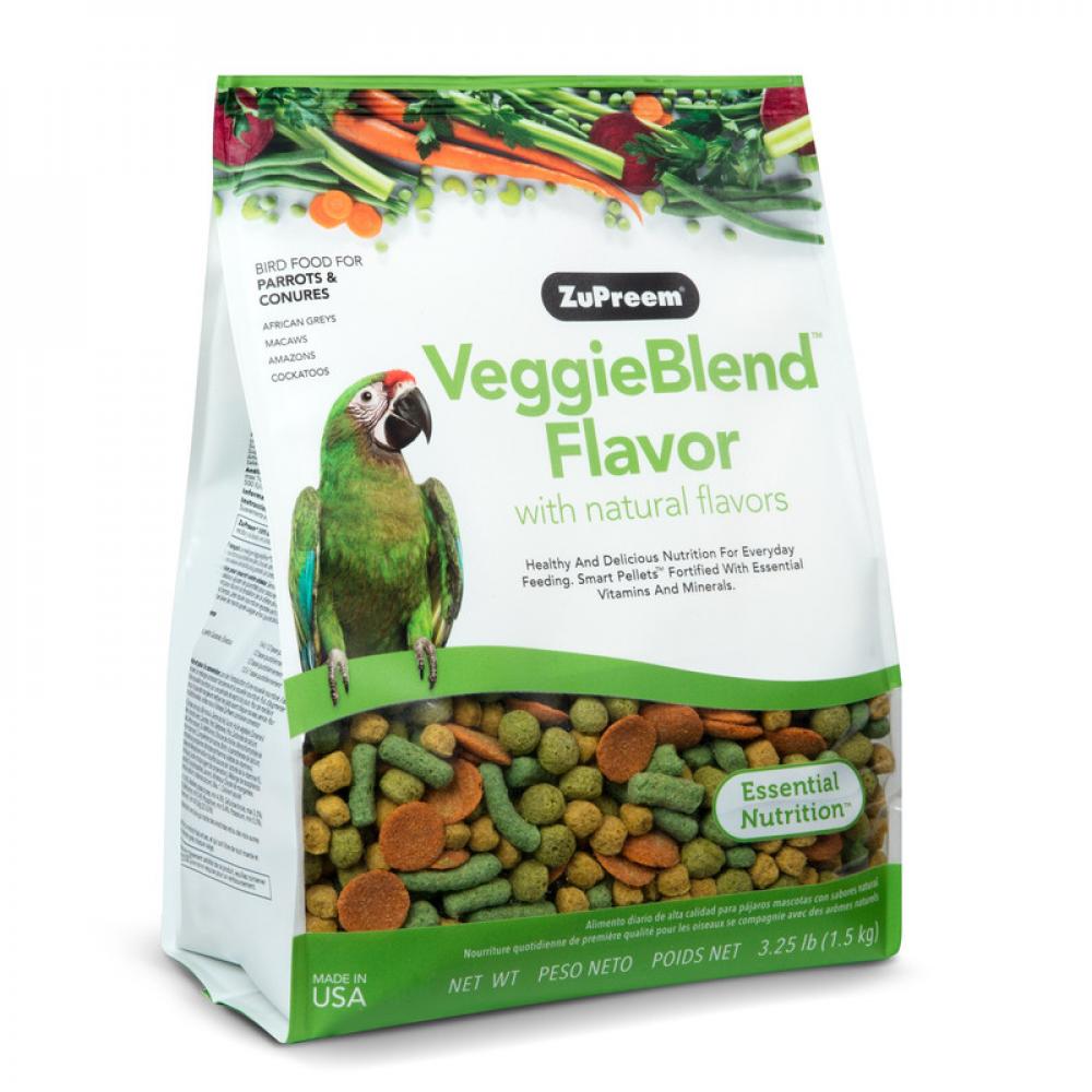 ZuPreem VegiBlend - Parrot \& Conures - 1.5kg zupreem pure fun parrot and conures 907 g
