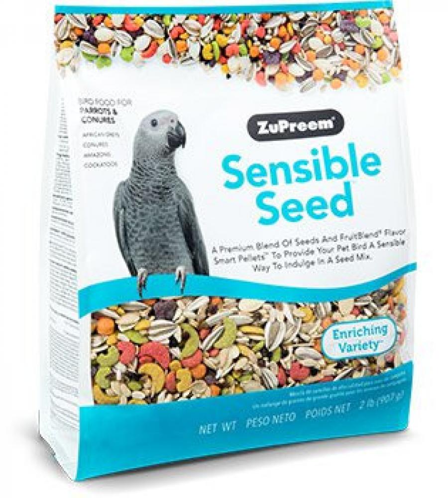 ZuPreem SENSIBLE SEED - PARROTS \& CONURES - 0.91kg zupreem real rewards tropical mix large bird 170g