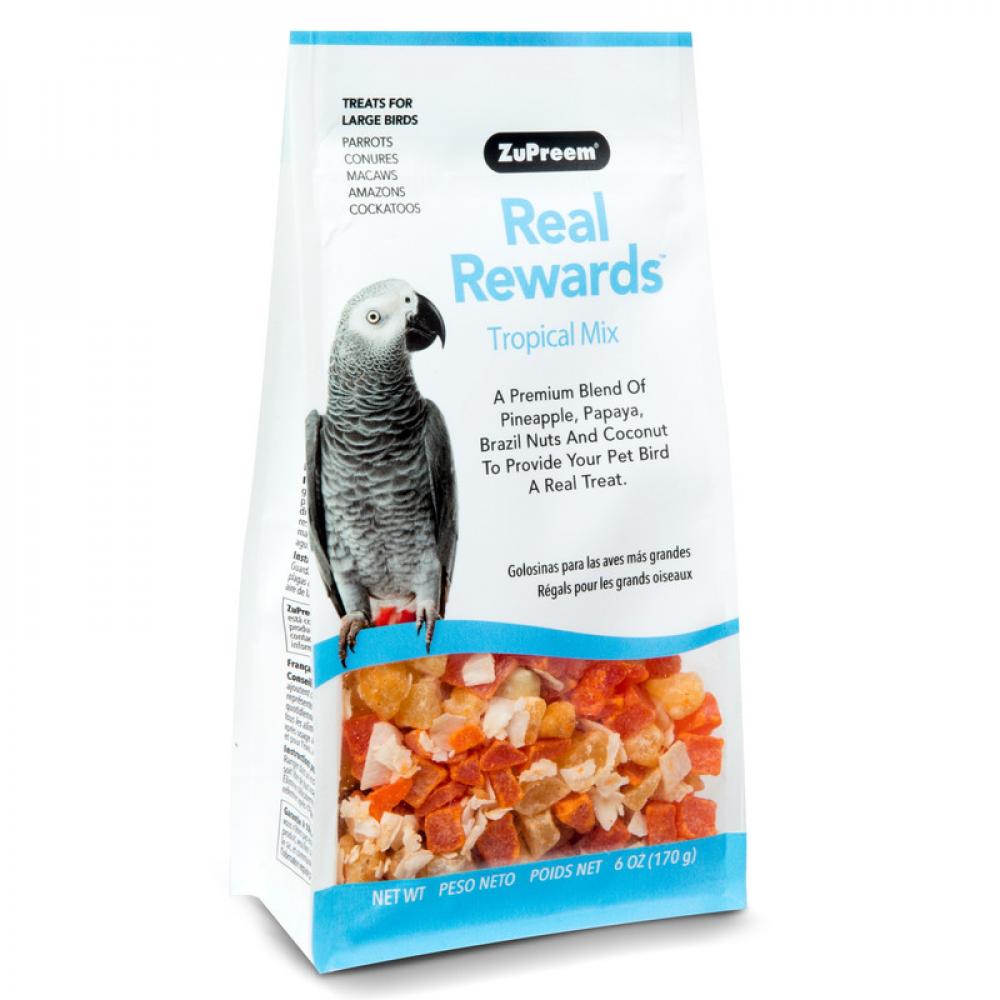 ZuPreem Real Rewards Tropical Mix - Large Bird - 170g of bird and cage soundtrack