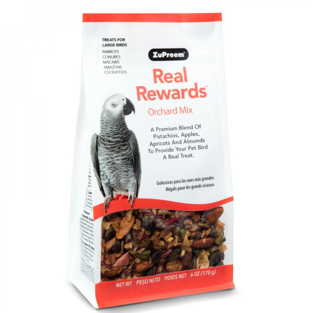 ZuPreem Real Rewards Orchard Mix- Large Bird - 170g vanpet bird toy natural and clean