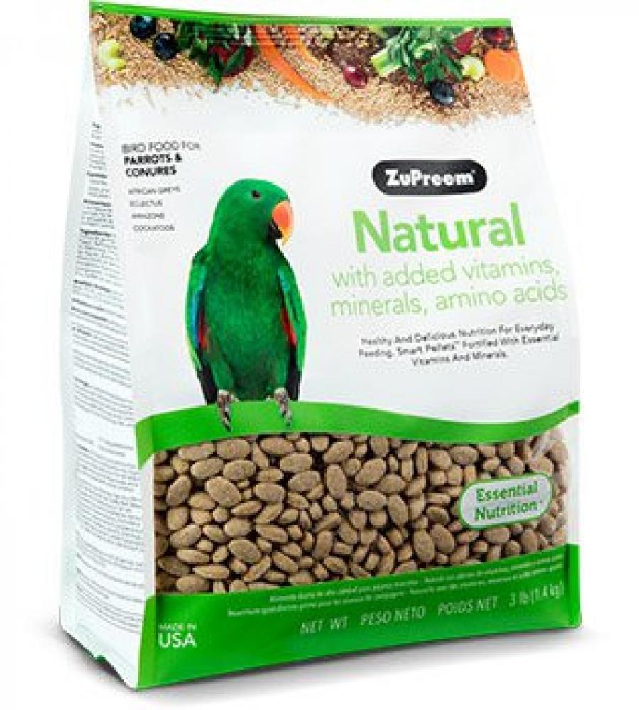ZuPreem Natural - Parrot \& Conures - 1.4kg zupreem pure fun parrot and conures 907 g